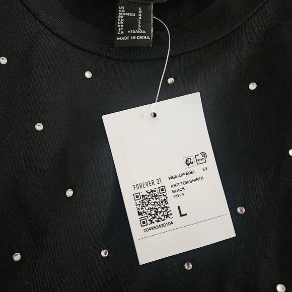 Jeweled with Rhinestone Long Slv Top - Picture 5 of 6